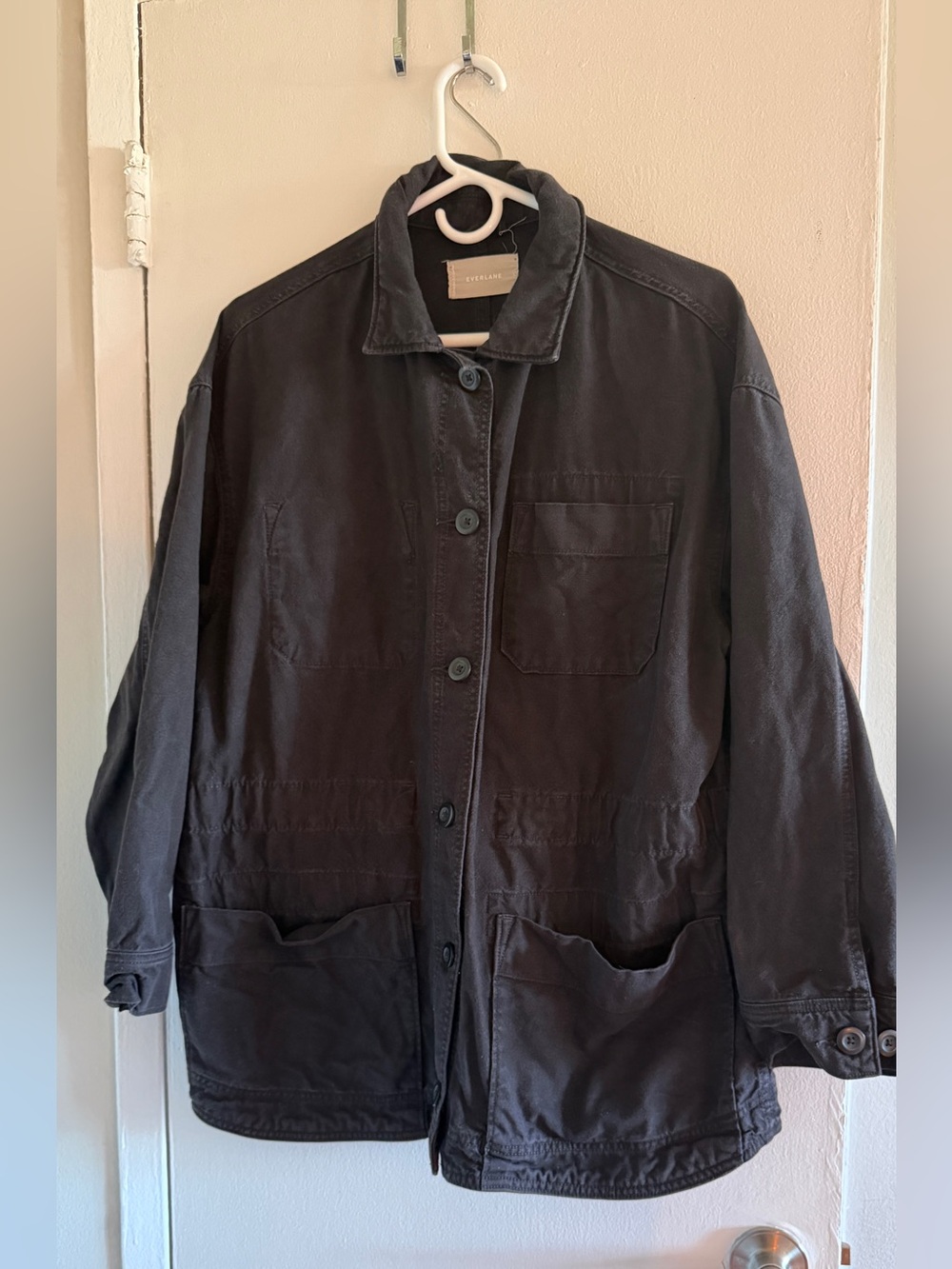 Everlane Black 100% cotton chore coat XL